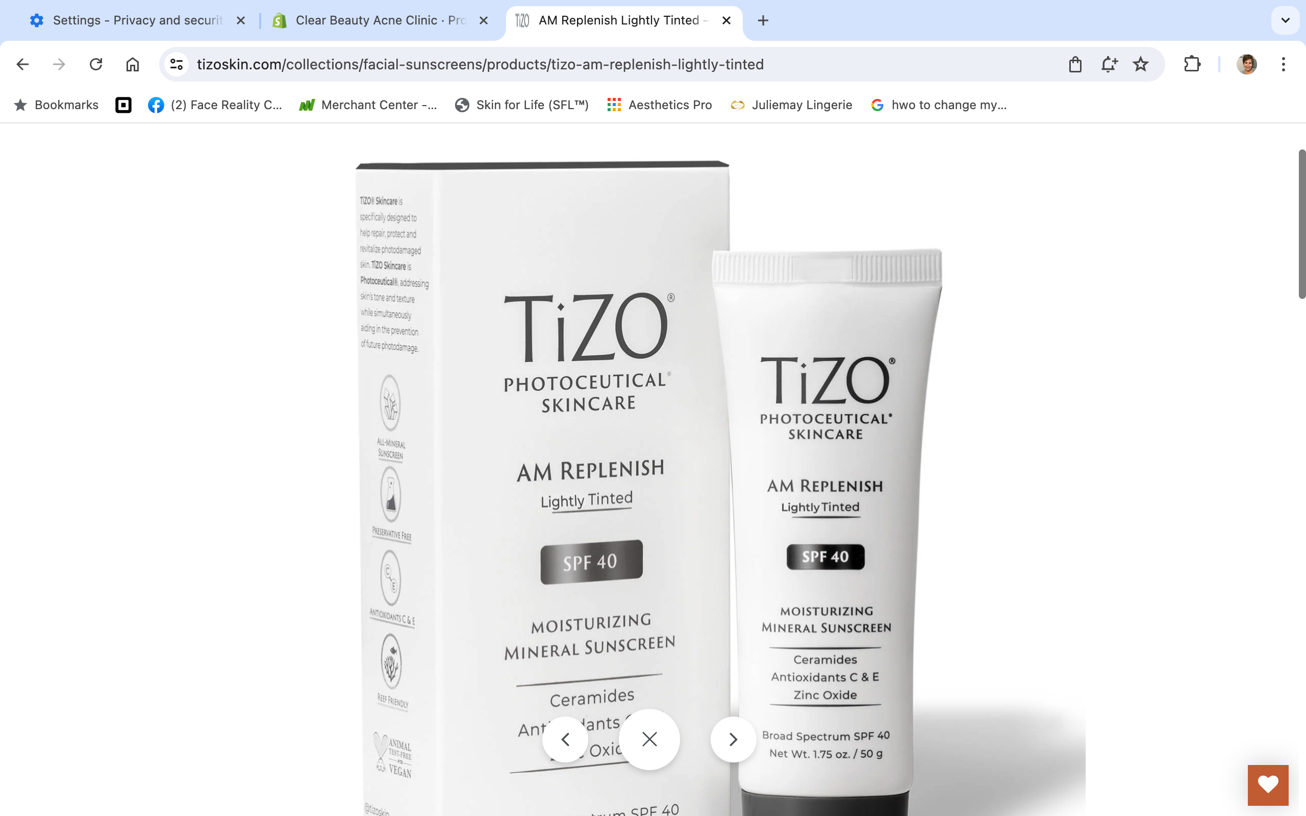 TIZO am Replenish- lightly tinted